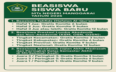 MTs Negeri Manggarai Luncurkan Program Beasiswa Siswa Baru Tahun 2025: Apresiasi Prestasi, Ringankan Biaya